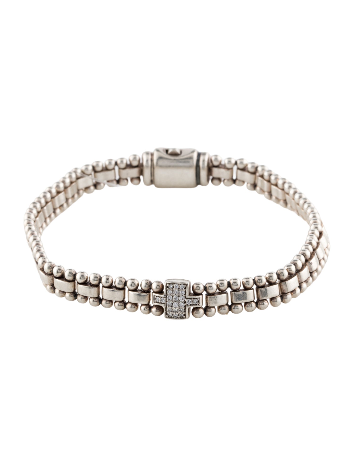Lagos Diamond Single Station Link Bracelet